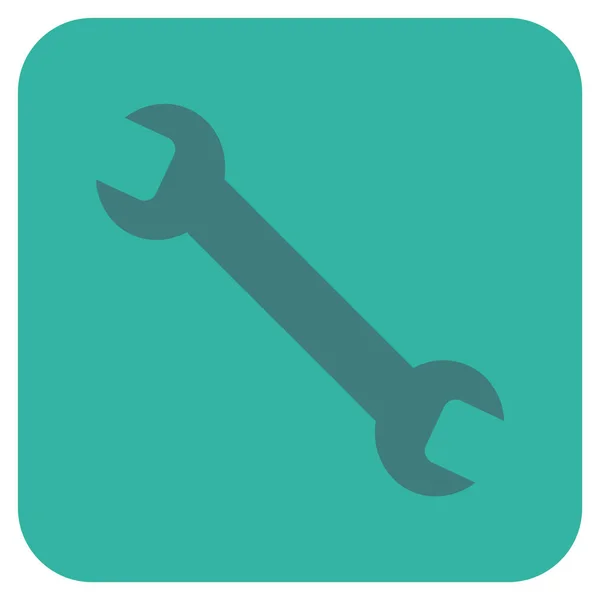 Wrench Flat Squared Vector Icon — Stock Vector