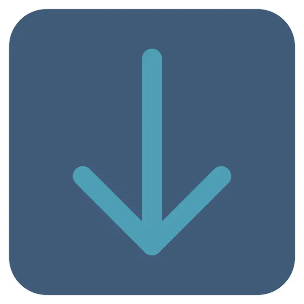 Pijl-omlaag platte winkelhaak Vector Icon — Stockvector