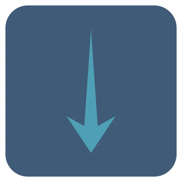 Arrow Down Flat Square Vector Icon — стоковый вектор