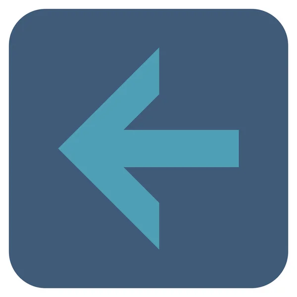 Šipka doleva plochý čtvercový vektorové ikony — Stockový vektor