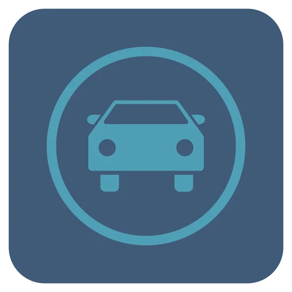 Icono de vector cuadrado plano de coche — Vector de stock