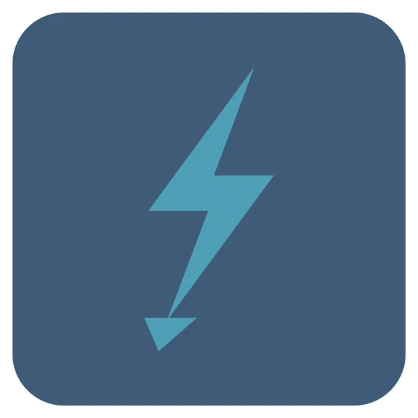 Electric Strike Flat Squared Vector Icon — Stock Vector