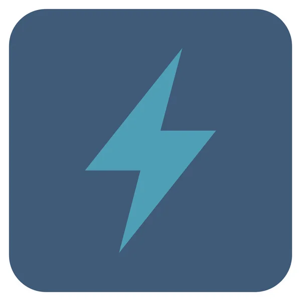 Huelga eléctrica plana cuadrada Vector icono — Archivo Imágenes Vectoriales