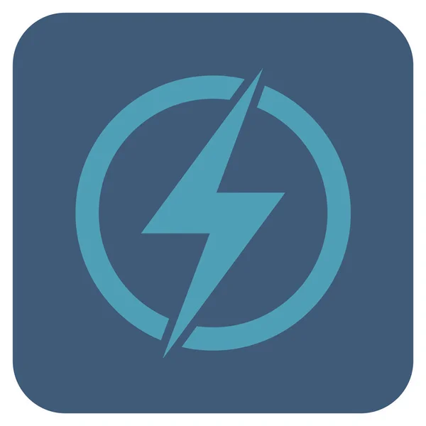 Energii elektrycznej płaskiego kwadratu wektor ikona — Wektor stockowy