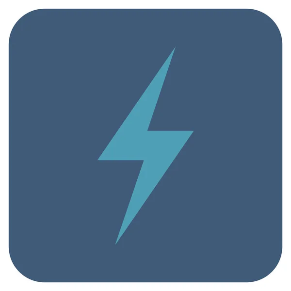 Icono del vector cuadrado plano de la electricidad — Vector de stock