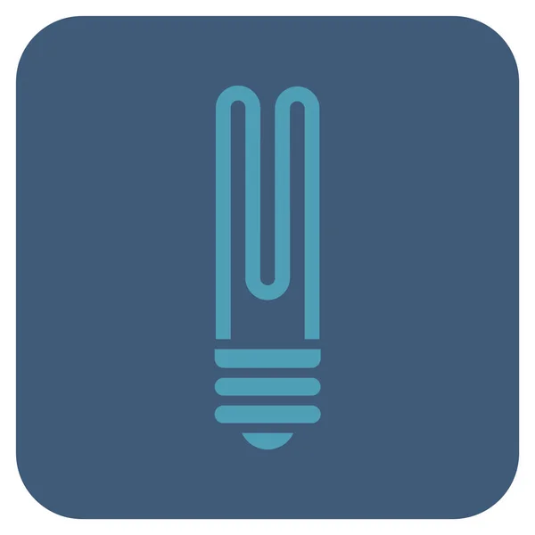 Fluorescerende lamp plat vierkant Vector Icon — Stockvector