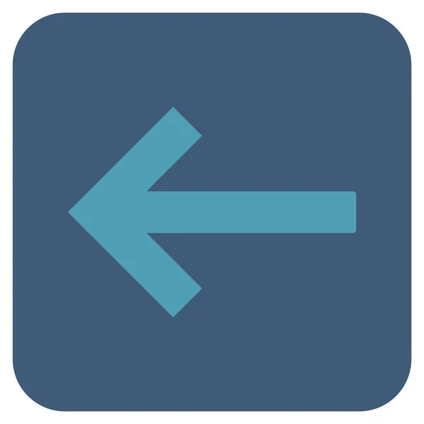 Šipka vlevo plochý čtvercový vektorové ikony — Stockový vektor