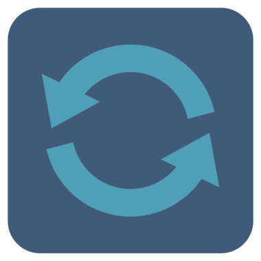 Düz kare vektör simge Yenile