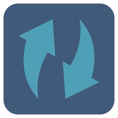 Düz kare vektör simge Yenile