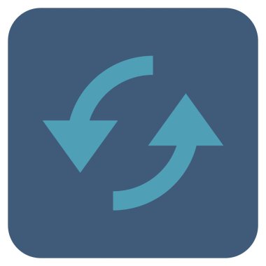 Düz kare vektör simge Yenile