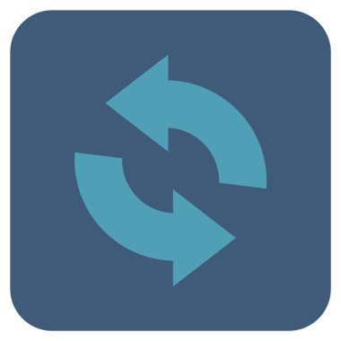 Düz kare vektör simge Yenile