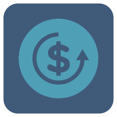 Düz kare vektör simge iade