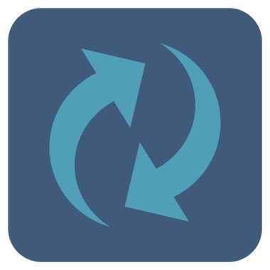 Düz kare vektör simge Yenile