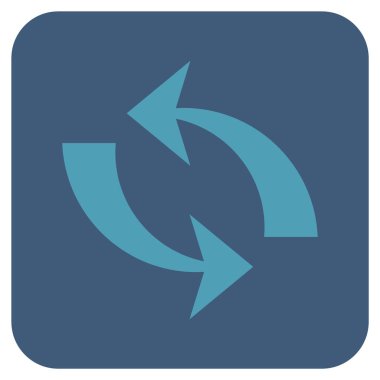 Düz kare vektör simge Yenile