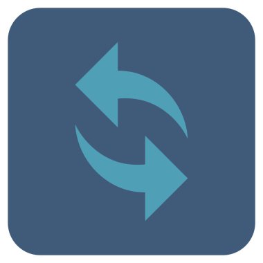 Düz kare vektör simge Yenile