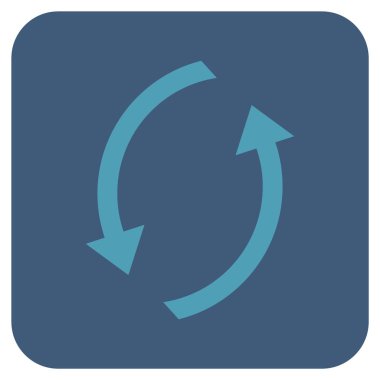 Düz kare vektör simge Yenile