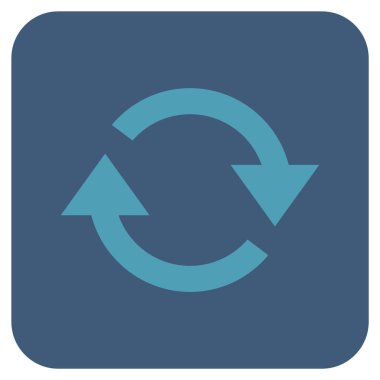 Düz kare vektör simge Yenile