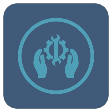 Vektör simge Onarım Servisi düz kare