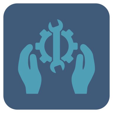 Vektör simge Onarım Servisi düz kare