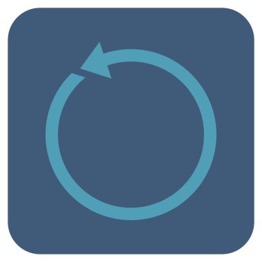 Saatin tersi yönde düz kare vektör simge döndürmek