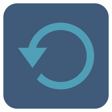 Saatin tersi yönde düz kare vektör simge döndürmek