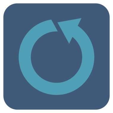 Saatin tersi yönde düz kare vektör simge döndürmek