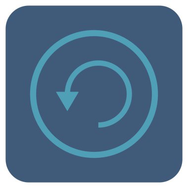 Saatin tersi yönde düz kare vektör simge döndürmek