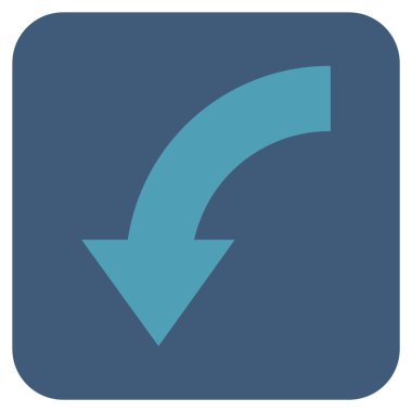 Düz kare vektör simgesi Döndür