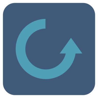 Düz kare vektör simge Döndür