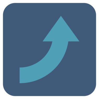 Düz kare vektör simge Döndür