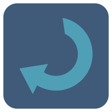 Düz kare vektör simge döndürmek