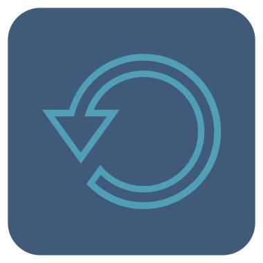 Düz kare vektör simge döndürmek