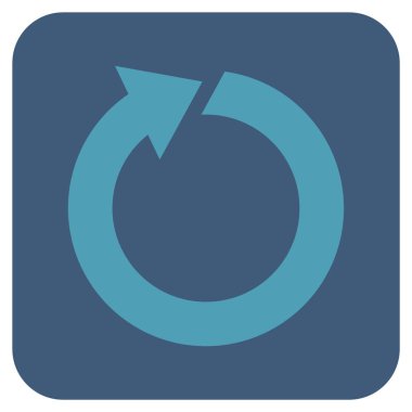 Düz kare vektör simge döndürmek