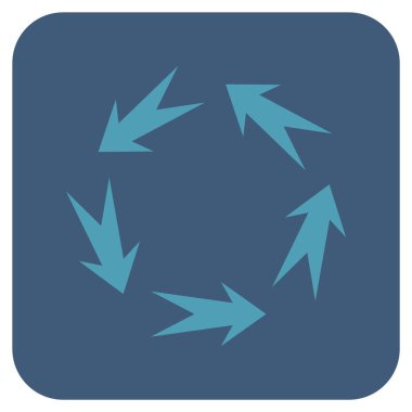 Döndürme düz kare vektör simgesi