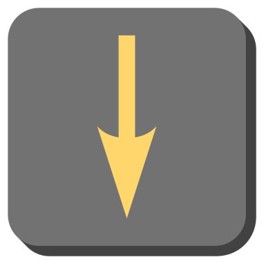 Yuvarlatılmış Kare vektör simgesi aşağı ok keskin