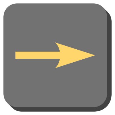 Kare vektör simge keskin ok sağ yuvarlak