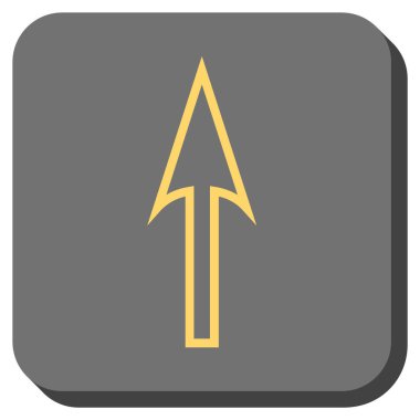 Yuvarlatılmış Kare vektör simge yukarı ok keskin