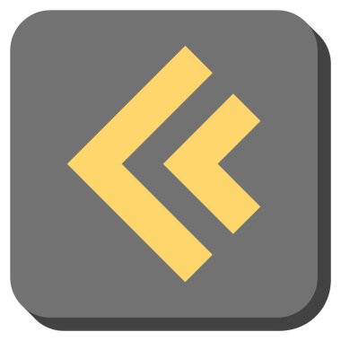 Sola kaydırma yuvarlak kare vektör simgesi