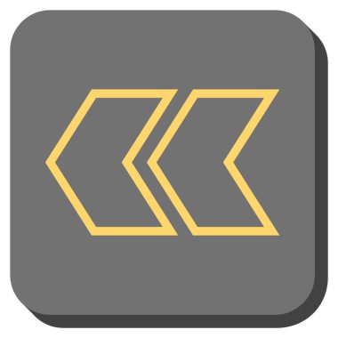 Sola kaydırma yuvarlak kare vektör simgesi