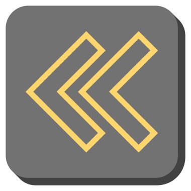 Sola kaydırma yuvarlak kare vektör simgesi