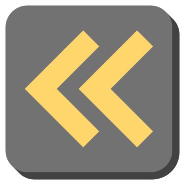 Sola kaydırma yuvarlak kare vektör simgesi