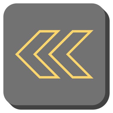 Sola kaydırma yuvarlak kare vektör simgesi