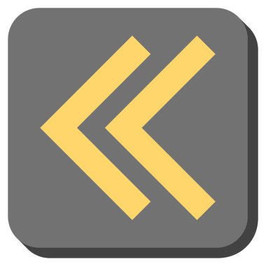 Sola kaydırma yuvarlak kare vektör simgesi