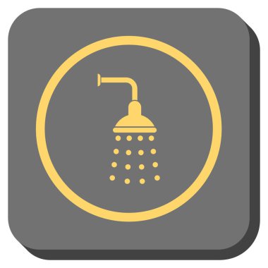 Duş yuvarlatılmış kare vektör simgesi