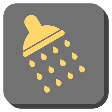 Duş yuvarlatılmış kare vektör simgesi