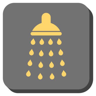 Duş yuvarlatılmış kare vektör simgesi