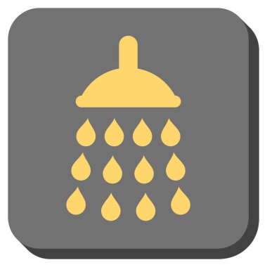 Duş yuvarlatılmış kare vektör simgesi