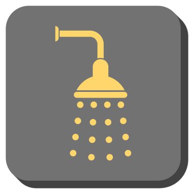 Duş yuvarlatılmış kare vektör simgesi