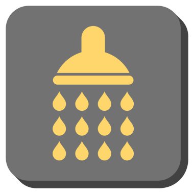 Duş yuvarlatılmış kare vektör simgesi