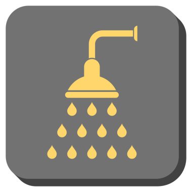 Duş yuvarlatılmış kare vektör simgesi